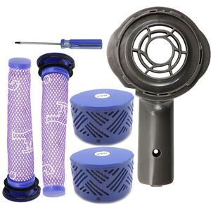 TLILY Motor Rear Cover + Pre&Post Filter Set for V6 DC58 DC59 DC62 DC72 DC74 Vacuum Cleaner Parts