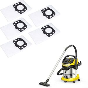 ZVD Pack Filter Bags Vacuum Cleaner Bags for Karcher WD4 WD5 WD6 MV4 MV5 MV6, Replacement Parts Accessories Kit 2.863-006.0