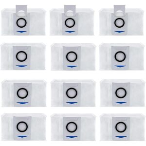 Junjun - Pack of 12 Vacuum Cleaner Bags Accessories for Ecovacs Deebot X1 Omni / X1 e Omni / T20 Omni, Vacuum Cleaner Replacement Accessories Dust Bag