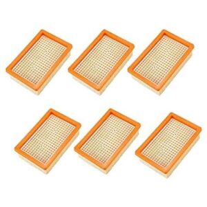 Ikodm - Pack of 6 Filters for Karcher MV4 MV5 MV6 WD4 WD5 WD6 Vacuum Cleaner, Replacement Parts Liver Filter