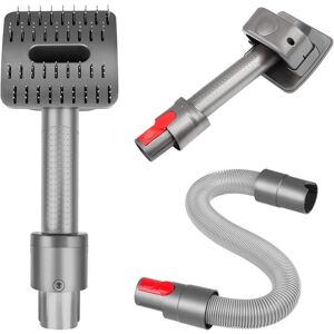 Tlily - Pet Grooming Brush & Extension Vacuum Hose for Dyson V12 V11 V10 V8 V7 Vacuum Cleaner Groom Tool Attachment