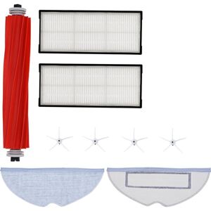 MEMKEY Replacement accessories for Roborock S7 T7S T7S puls G10, 1 main brush, 4 side brushes, 2 hepa filters, 2 cleaning cloths, total 9 pieces
