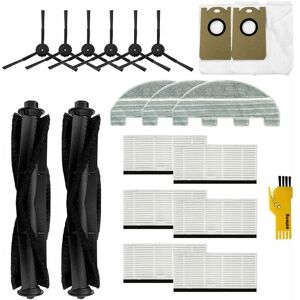 Héloise - Replacement Accessories Kit for Proscenic M8 Pro Robot Vacuum Cleaner 20 Packs 2 Main Brushes & 6 Filters & 6 Side Brushes & 3 Mop Cloths &