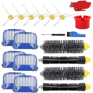 TLILY Replacement Filter for iRobot Roomba 600 Series 605 610 614 615 616 620 625 630 Cleaner Vacuum Beater Bristle Brush