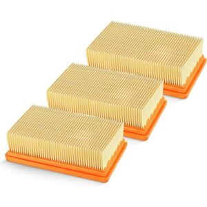 ZVD Replacement Flat Pleated Filters for Karcher Vacuum Cleaner - Pack of 3, MV4 MV5 MV6 WD4 WD5 WD6