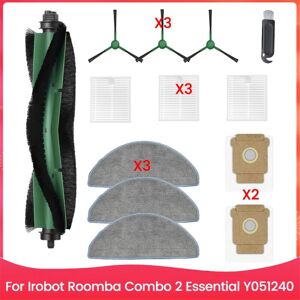 Tlily - Replacement Parts for Combo 2 Essential Y051240, Main Side Brush Filters Mop Bags Accessory Set