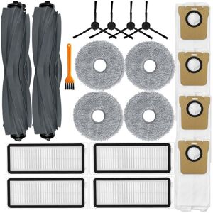Tlily - Replacement Parts for Dreame L20 Ultra Vacuum Cleaner Accessories Kit Main Side Brush Hepa Filter Mop Pads Dust Bags