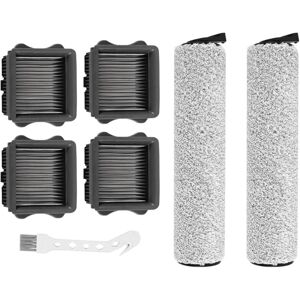 Tlily - Replacement Parts for IFloor 3/Floor One S3 Cordless Vacuum Cleaner, 2 Pack Brush Rollers + 4 Filters