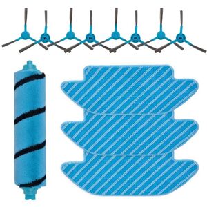 Tlily - Replacement Parts Main Brush Side Brush Mop Pad Compatible for Cecotec Conga 4090 Vacuums Cleaner Accessories