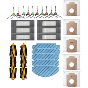 TLILY Replacement Roller Brush Filters Dust Bags Part Kit for OZMO T8 Robot Vacuum Cleaner Accessories