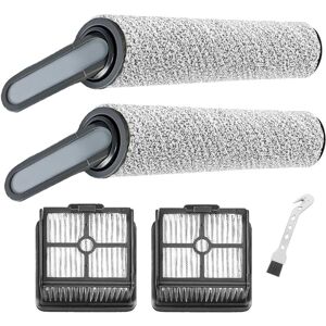 GOTRAYS Roller Brush + Filter for Dreame H12 / H11 Core Wet and Dry Vacuum Cleaner Spare Parts, Accessories Set 2 Brush Rollers + 2 Filters