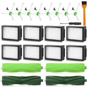 Tlily - Rolling Brush Filter Replacement Parts Compatible for iRobot Roomba I3+I4 I6+I7 I7+I8 I8+/Plus E5 E6 E7 i, e&j Series