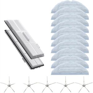 TLILY Side Brush Filter and Mop Cloth Replacement Accessories for T7S T7 Plus S7 Vacuum Cleaner