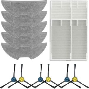Tlily - Side Brush Filter Mop Cloth for Obode A8 / eureka E10s eta pro 624 Sweeping Robot Vacuum Cleaner Accessories