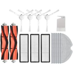 Tlily - Side Brush + Hepa Filter Mopping Cloth for 1C Sweeper Robot Vacuum Mop C1 Accessories