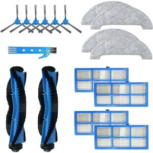 Neige - Snow Accessories Kit for Proscenic 850T Spare Parts with 2 Main Brush 4 Hepa Filter 6 Side Brush 4 Mop Cloth