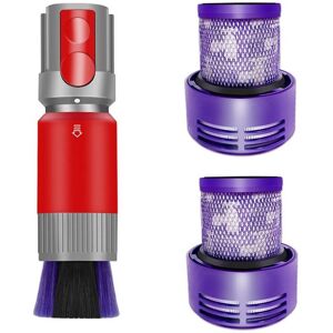 TLILY Suitable for Dyson V10 Vacuum Cleaner Traceless Dust Removal Soft Brush Ultra-Narrow Space Suction Head Filter