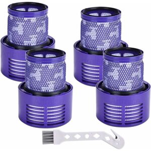 ZVD V10 Filter for Dyson, 4 Pack Washable Replacement Filter Units for Dyson V10 SV12 Cyclone Animal, Absolute Vacuum Cleaner Replacement Part DY96908201