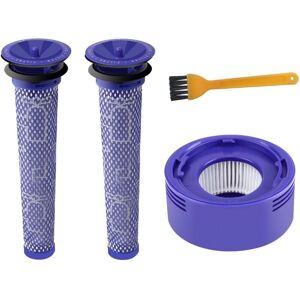 ZVD V7 V8 Post Motor hepa Filter & 2 V6 V7 V8 Vacuum Pre Filter, Replacement Filter Kit for Dyson V7 V8 Range(4 Pack)