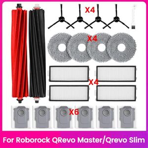 TLILY Vacuum Accessories for Qrevo Master/Qrevo Slim Robot Cleaner Parts Main Side Brush Filters Mop Pad Dust Bags