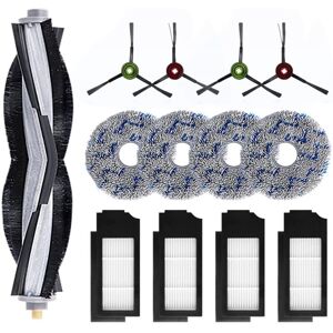 Tlily - Vacuum Accessories Kit For ecovacs X1/X1 Plus Omni turbo Replacement Set Roller Brush Hepa Filter Side Brush Mop Cloth