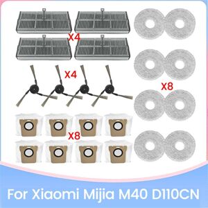 TLILY Vacuum Brush Filter Mop Cloth Dust Bag Kit for Omni M40 D110CN Cleaner Replacement Accessories