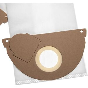 vhbw 10 microfleece Dust Bags compatible with Kärcher Dry 5125, K 2000, K 2101, K 2101 TE, K 2111, K 2301 Vacuum Cleaner, 49.4cm x 17.2cm, White