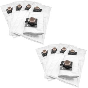 vhbw 10 microfleece Dust Bags compatible with Kränzle Ventos 25, 35 Vacuum Cleaner, White