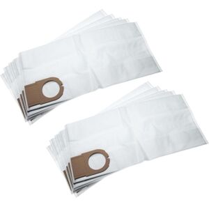 10 microfleece Dust Bags Replacement for Metabo 6.31348, 631348000 for Vacuum Cleaner, 49.3cm x 23.7cm, White - Vhbw