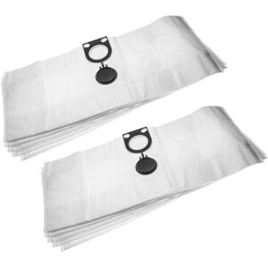 10 microfleece Dust Bags Replacement for Metabo 6.31757, 631757 for Vacuum Cleaner, 75cm x 30cm, White - Vhbw