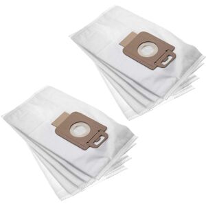 10 microfleece Dust Bags Replacement for Nilfisk 107407639, 128389187 for Vacuum Cleaner, White - Vhbw