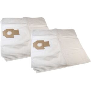 vhbw 10 microfleece Dust Bags Replacement for Nilfisk 302004004 for Vacuum Cleaner, 64cm x 58cm, White