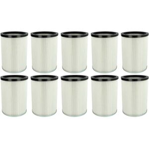10x Cartridge Filter compatible with Kärcher nt 70/2 Me Classic ar, nt 70/2 Me Classic (220V)BR Vacuum Cleaner - White - Vhbw