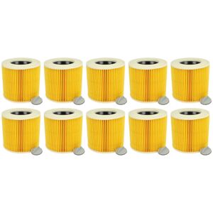 10x Cartridge Filter compatible with Vacuum Cleaner Replacement for Kärcher 6.414-789.0 - Vhbw