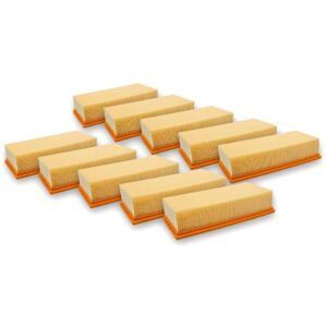 10x Flat-Fold Filter compatible with Kärcher nt 75/2 Ap Me Tc Vacuum Cleaner - Pleated Filter Element - Vhbw