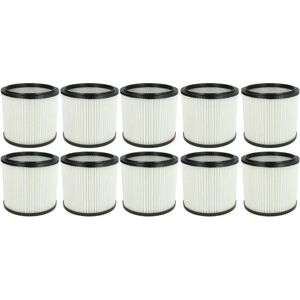 10x Cartridge Filter compatible with Aqua Vac nts 30, , nts 20 Vacuum Cleaner - White - Vhbw