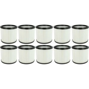 VHBW 10x Replacement Filter compatible with Rowenta Collecto rb 61, rb 70, rb 57, rb 60, rb 54, rb 56, rb 520 Vacuum Cleaner - Cartridge Filter - white