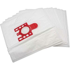 10x Vacuum Cleaner Bag compatible with Hoover Telios t 5400 - 5899 Vacuum Cleaner - Microfleece, 28 cm x 20 cm, White - Vhbw