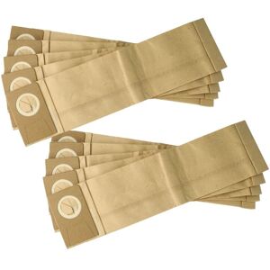 10x Vacuum Cleaner Bag compatible with Lindhaus rx Hepa 450e, rx Hepa 500 Vacuum Cleaner, filter paper / cardboard, 38.5 cm x 10 cm, Brown - Vhbw