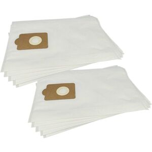 10x Vacuum Cleaner Bag compatible with Reina 371 s Vacuum Cleaner, Microfleece, 20 l capacity, 47 cm x 30 cm, White - Vhbw