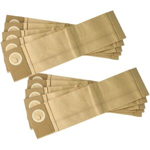10x Vacuum Cleaner Bag Replacement for Taski 8502.16, 7615400502516 for Vacuum Cleaner, filter paper / cardboard, 38.5 cm x 10 cm, Brown - Vhbw