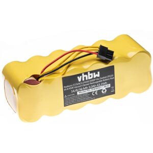 VHBW 1x Battery compatible with Dibea KK8, X500, X600, X580, Midea R1-L102B, R1-L10D Home Cleaner (3000mAh, 14.4V, NiMH) - Replacement for LP43SC2000P
