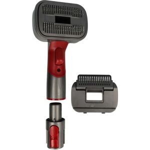 2-in-1 Pet Hair Brush compatible with Dyson V8 Origin, V8 Parquet, V8 Total Clean Vacuum Cleaner - Self-Cleaning, Incl. Connection Adapter - Vhbw
