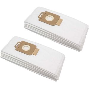 Vhbw - 20 microfleece Dust Bags compatible with Nilfisk Extreme X200, Extreme X210, Extreme X250 Free, Extreme X300 Vacuum Cleaner, White