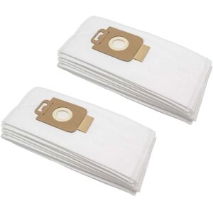 Vhbw - 20 microfleece Dust Bags compatible with Nilfisk X150, X200, X210, X300, X30 Extreme Care, Xtra Power 2100 Vacuum Cleaner, White
