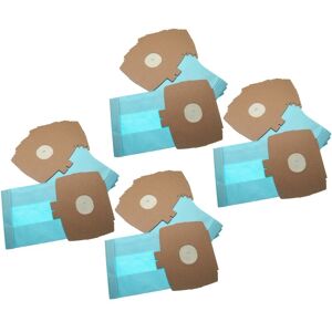 20x Vacuum Cleaner Bag compatible with Hoover el 9 / EL9 Vacuum Cleaner - Paper, 26.1 cm x 15.05 cm, light blue - Vhbw