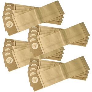 VHBW 20x Vacuum Cleaner Bag compatible with Lindhaus rx Pro R4, rx Hepa 500e Class a Vacuum Cleaner, filter paper / cardboard, 38.5 cm x 10 cm, Brown