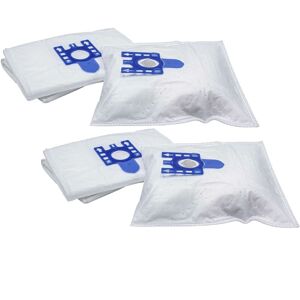 20x Vacuum Cleaner Bag compatible with Miele Care hepa, C3 Silence Ecoline Vacuum Cleaner - Microfleece, Typ g/h/n, 30 cm x 22 cm, Blue, White - Vhbw