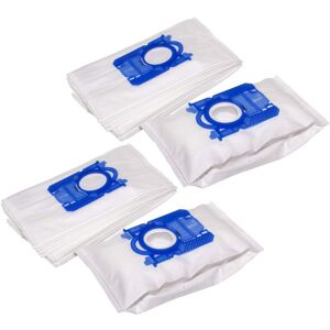 vhbw 20x Vacuum Cleaner Bag compatible with Philips FC 8400 - 8499 City Line Vacuum Cleaner - Microfleece, 28 cm x 17.5 cm, Blue, White