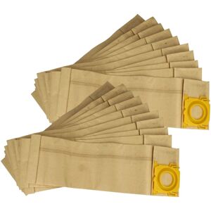 VHBW 20x Vacuum Cleaner Bag compatible with Sebo Airbelt c 3.1, Airbelt CO.1, Automatic tm 375 Vacuum Cleaner - Paper, 23.5 cm x 15.5 cm Sand-Coloured
